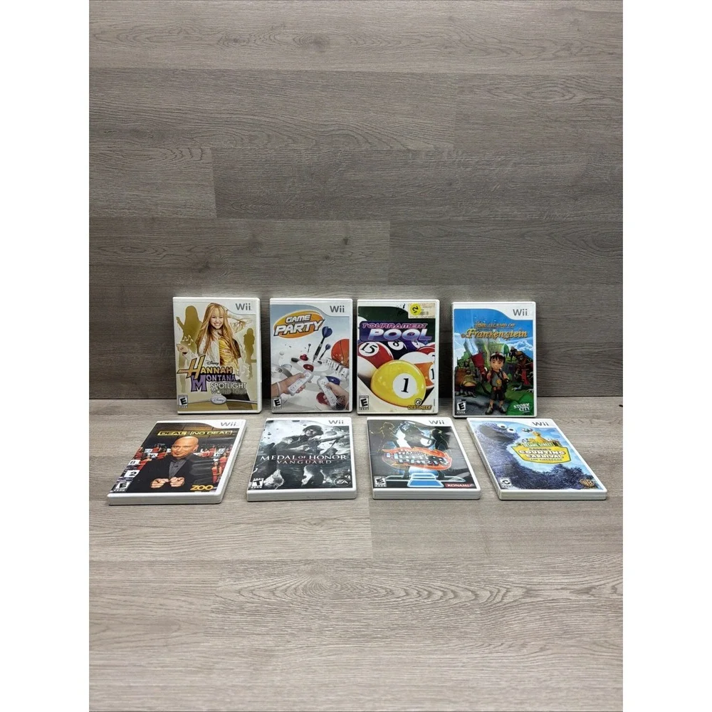 Nintendo Wii Game Lot Of 8. Complete/ W Manuals - Tested. Game Party,Pool,Dance.